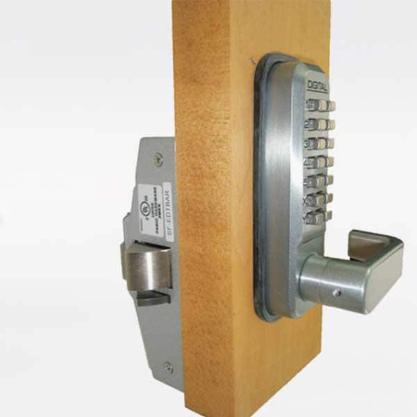Lockey - 285-P Keyless Panic Trim - Medium Duty Lever with Passage - Jet Black